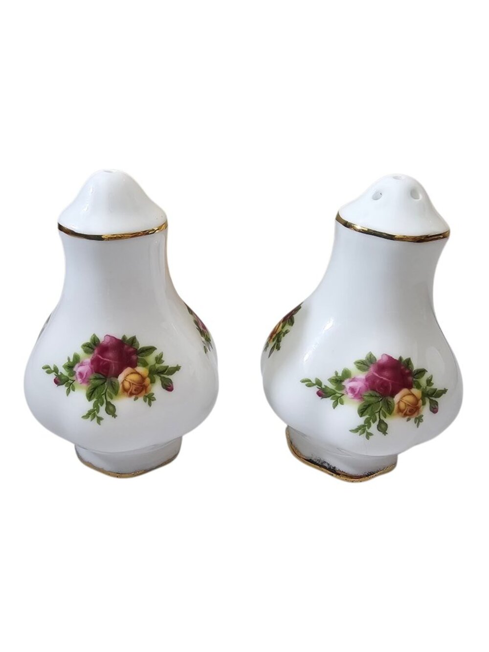 Royal Albert Bone China Old Country Roses Salt & Pepper Shakers - Excellent